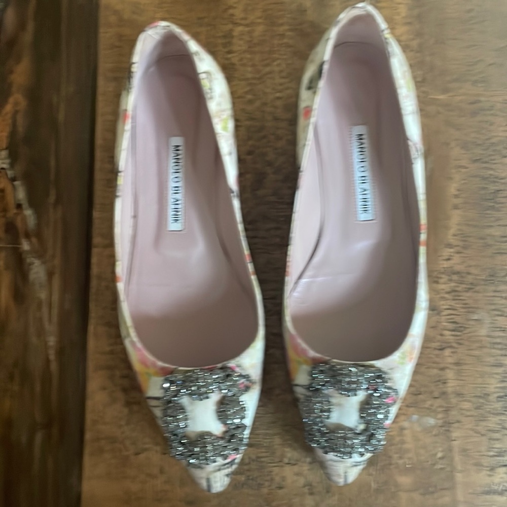 Manolo Blahnik Hangsi flats size 39.